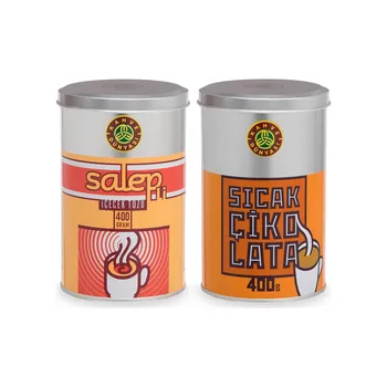 

Coffee World Salep And Hot Chocolate 400 gr Salep Sahlep Sahlab Kahve Dunyasi Tin Box 400 gr. / 14.1 oz.