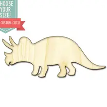 Динозавр вырезанный по дереву-на заказ Выберите свой размер-лазерная резка Деревянные Художественные товары для рукоделия Настенный декор свадебный детский DCS0160
