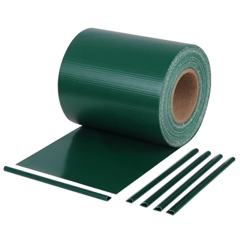 1 set di nastri di protezione in PVC rotolo visivo recinzione da giardino terrazza balcone schermo privacy con clip di fissaggio tenda da sole esterna parasole antivento 1