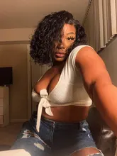 Pelucas de cabello humano con cierre Frontal para mujer, postizo de encaje de 5x5 con ondas profundas brasileñas de 30 pulgadas, color Natural con agua rizada