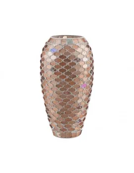 

VASE MOSAIC PINK CRYSTAL DECORATION 16X16X30 CM