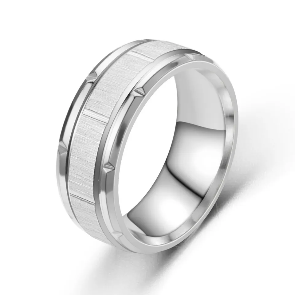 Fede nuziale in tungsteno nero: finitura spazzolata da 6 mm/8