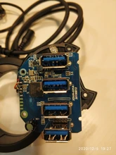 Concentrador de red USB 3,0 para escritorio, puertos multiusb 2,0 con auriculares SD/TF/puerto micro cophone tipo C con adaptador de corriente de 5V 2A