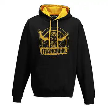 

Hood Sweatshirt Two-Color Film Trash Years 80 Franchino Globetrotting Culture Black S