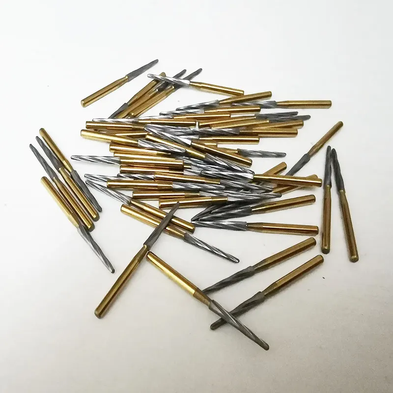 

10pcs/Lot Dental Materials Dentist FG 1.6mm Carbide Bur Odontologia FG151 Zekrya 25mm Length Dentistry Gold Color High Speed