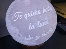 USB Rechargeable Moon-Lamp Night-Light Lunar Custom Tap/remote-Switch 3d-Printing Photo/text