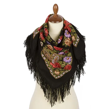 

Shawl woolen with wool fringed "чаровница", a kind of 18, 89x89 cm