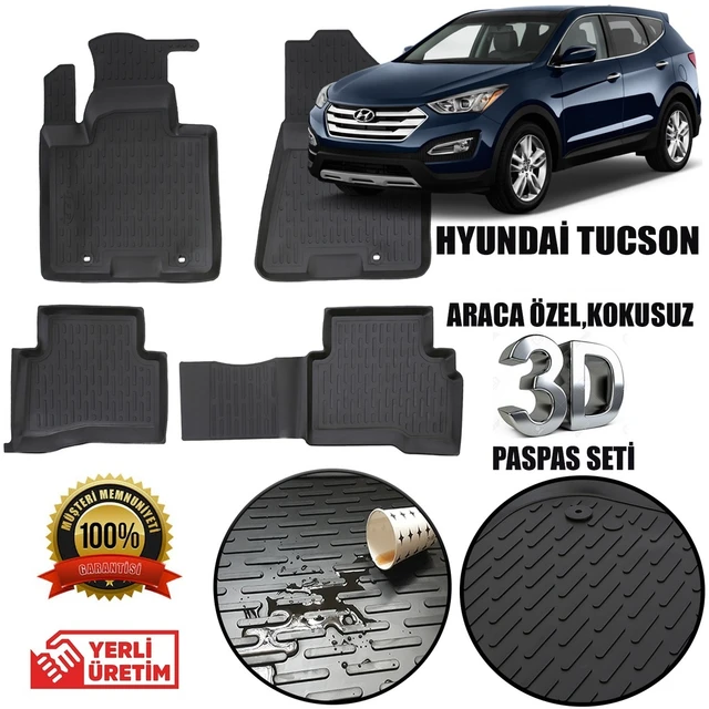 Tapis de Sol de Voiture Profond Antidérapant Imperméable pour