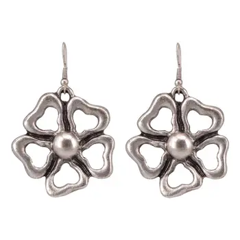 

Earrings jewelery flower (Lock-hook, jewelery alloy, silver) 53413