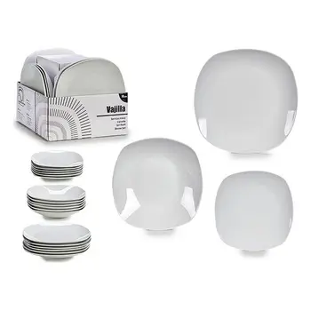 

Tableware Porcelain (26 x 2 x 26 cm) 18 pcs