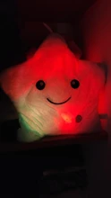 34CM Creative Toy Luminous Pillow Soft Stuffed Plush Glowing Colorful Stars Cushion Led