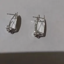 Pendientes de cobre con ganchos con Clips para las orejas, Base de ajuste de cabujones en blanco, componentes para joyería artesanal, 10 Uds.