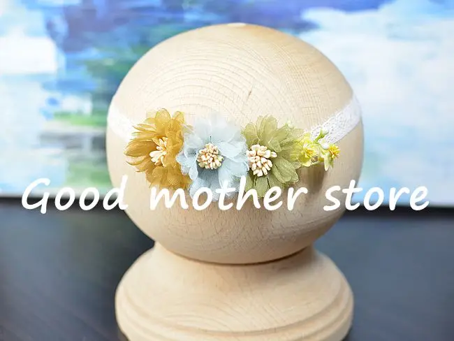 newborn baby headbands girl flower princess headwear photo shooting accessory newborn photography props