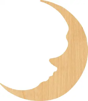 

Moon 2 Wooden Laser Cut Out Shape - Great for Crafting - Hobbyist - D.I.Y. Projects
