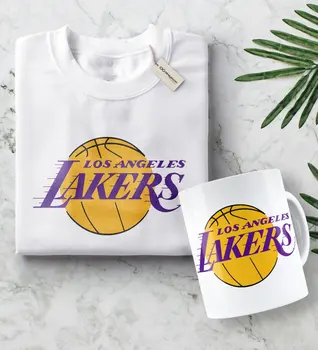 

NBA Los Angeles Lakers White T-Shirt and Mug Set