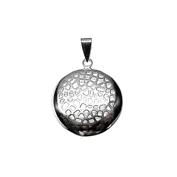 

Pendant 925 sterling silver m 35mm. Smooth round openwork [AA7704]