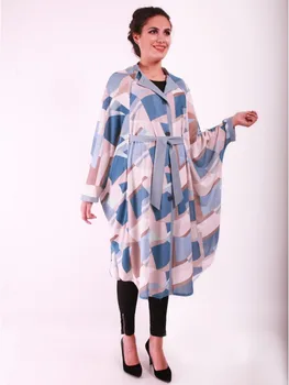 

Maternity Air Conditioning Fabric Broken Glass Pattern Poncho