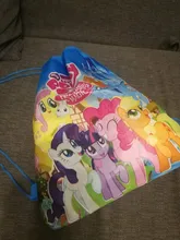 Mochila De tela no tejida My Little poni para niños y niñas, Bolsa Escolar de viaje, regalo de cumpleaños, con cordón Mochila, 1 Uds.