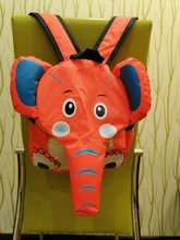 Mochila de elefante con dibujos animados para niños y niñas, morral escolar para guardería, mochila con la parte posterior blanda