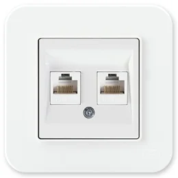 

PnpnElectrıc Gns Radius Double Data Socket (2 xRJ45 Cat5) White