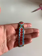 Pulsera trenzada de estilo étnico Retro bohemio, colorida, fluorescente, hecha a mano, cordón trenzado Multicolor