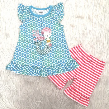 

2020 Baby Summer Clothing Newborn Infant Baby Girl Skirt Sleeveless Outfits Cartoon Ruffled Clothes Sunsuit