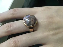 Anillo Vintage de gota de agua grande para mujer y niña, Anillos de piedra Natural abierto Retro Para dedo, fiesta, joyería de boda, regalo ajustable