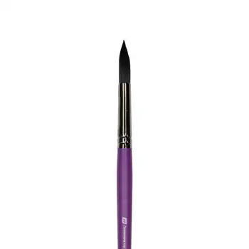 

Synthetic round brush, for watercolor and acrylic, long handle, № 10