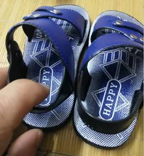Sandalias de verano para niños y niñas, zapatillas de cuero antideslizantes suaves para exterior, zapatos planos para la playa, B0031