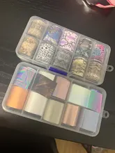 CHNRMJL-Lámina de transferencia de manicura holográfica, pegatinas adhesivas en envoltorios de papel AB, estrellado, accesorios de decoración de uñas