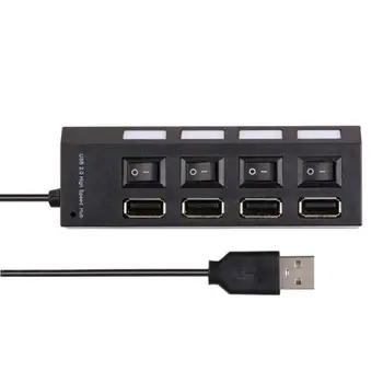 

High Speed Hub Adapter Power on / OFF Switch for NEW High Performance Practical Durable 4-port USB2.0 USB 2.0 15cm