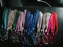 30 unidades/lote de cuerda colgante de 70mm con flecos y borlas de seda, colgante para pendientes, collares, fabricación de joyas, suministros de accesorios