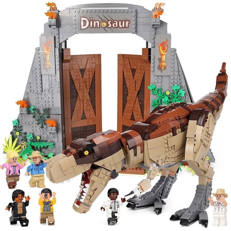 

DHL 61001 Creatives Toys 3387Pcs Compatible 75936 T. rex Rampage Dinosaur Building Blocks Bricks Assembly Kids Christmas Gift