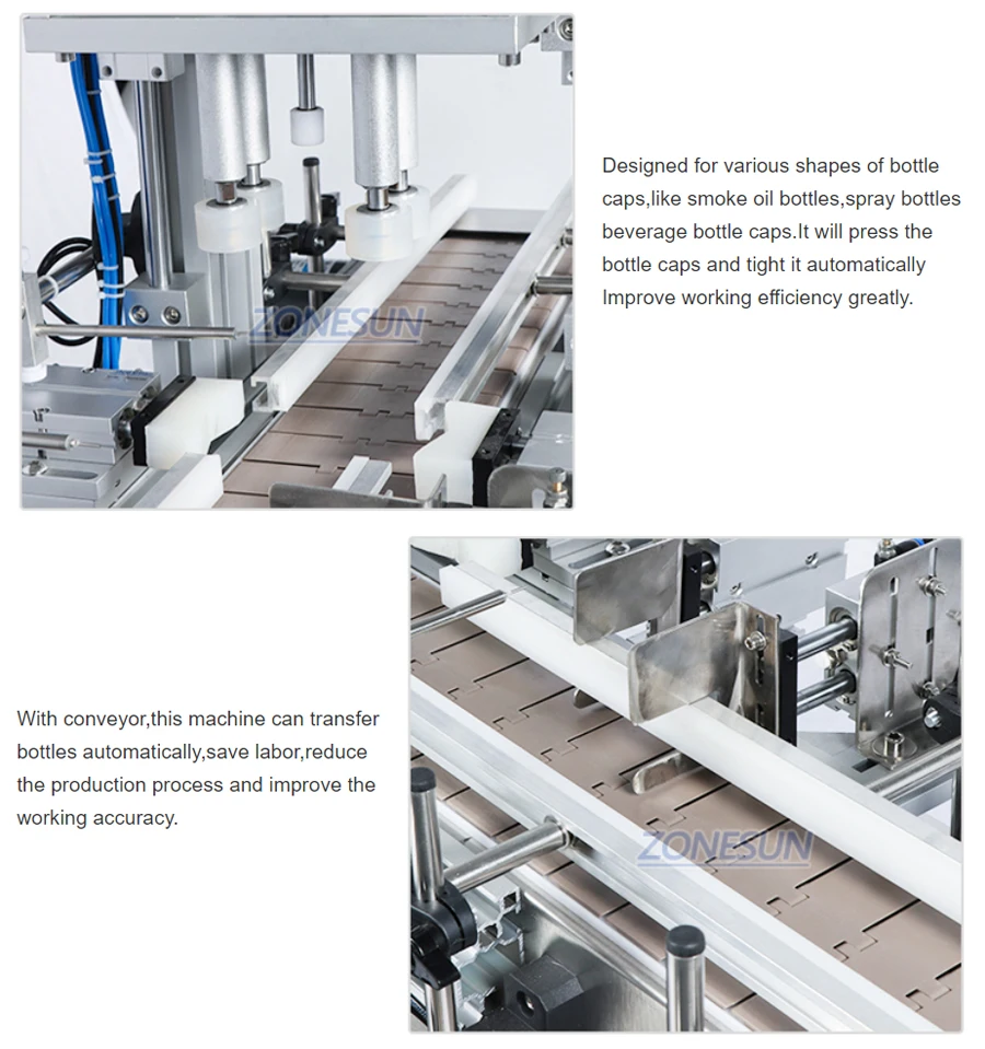 ZONESUN ZS-FAL180C7 Small U Shape Peristaltic Pump Liquid Filling Capping Labeling Machine