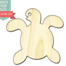 10 морская черепаха вырезанная-на заказ Выберите свой размер-лазерная резка Деревянные Художественные товары для рукоделия Настенный декор свадебный детский DCS0237