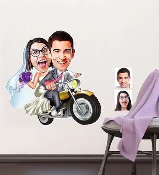 

Personalized Maried Caricature Of Wall Sticker (50x70cm) 8