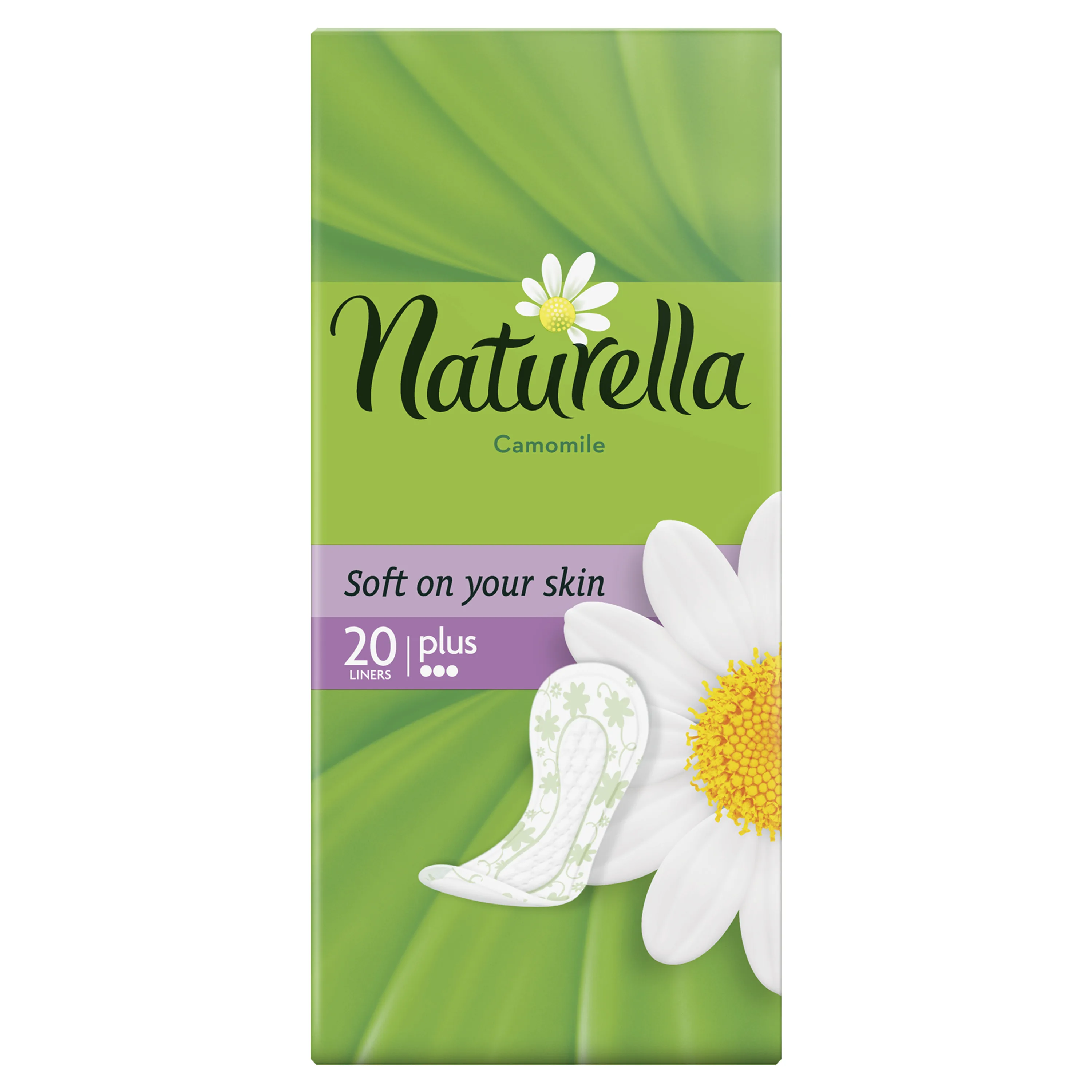 Женские ароматизированные ежедневные прокладки NATURELLA Camomile plus(с ароматом ромашки), 20 шт