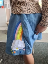 Poco Maven bebé verano. Ropa bebé niña ropa Color tejano de algodón unicornio Mini Color tejano Lolita la escuela faldas lindas para niños de 2-7 años