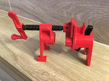 Abrazadera de tubo de pegamento de madera de liberación rápida, juego de abrazadera de Metal y madera de hierro de alta resistencia, Base ancha, banco de trabajo de carpintería, 26,5mm, 3/4 pulgadas, 4 Uds.