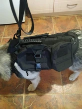 Vest Pouches Pet-Harness Dogs No-Pull Training Molle Military Hiking Tactical Large Medium