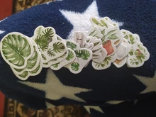 Plantas verdes de papel pequeño diario Mini japonés lindo caja pegatinas conjunto Scrapbooking lindo copos diario papelería