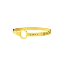 

KIDULT 316L STAINLESS STEEL BRUSHED PVD GOLD "LOVE DOESN'T…” 231681-LOVE