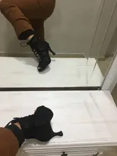 Ailove Social baile botas deportes de interior zapatos profesionales Latina Salsa de encaje sandalias superficie de red hueco tacones S68