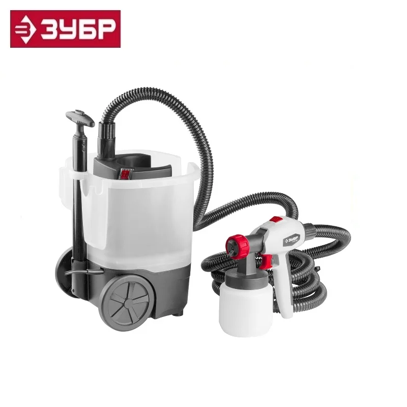 Краскопульт(краскораспылитель) электрич, ЗУБР КПЭ-750, HVLP, 0.8л, краскоперенос 0-800мл/мин,вязкость краски 100 DIN/сек, сопло 2.6мм, 750Вт