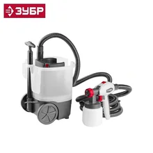 Краскопульт(краскораспылитель) электрич, ЗУБР КПЭ-750, HVLP, 0.8л, краскоперенос 0-800мл/мин,вязкость краски 100 DIN/сек, сопло 2.6мм, 750Вт