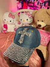 YARBUU Hat Baseball-Cap Rhinestone Cap Sun-Hat Adjustable Women Cotton for The