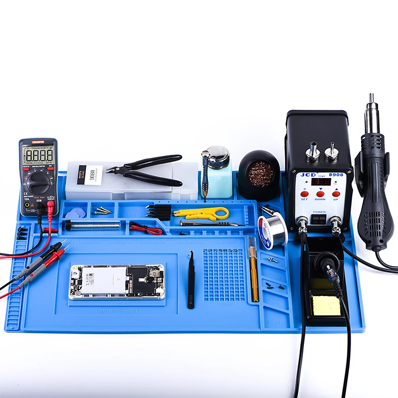 

QHTITEC ESD Working mat Soldering Station Iron Phone Computer Repair Mat Heat Insulation Magnetic Heat-resistant BGA Insulator