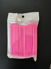 Microcepillo desechable para pestañas extensión individuales, hisopo para quitar pestañas, herramientas de extensión de pestañas, 100 unids/bolsa