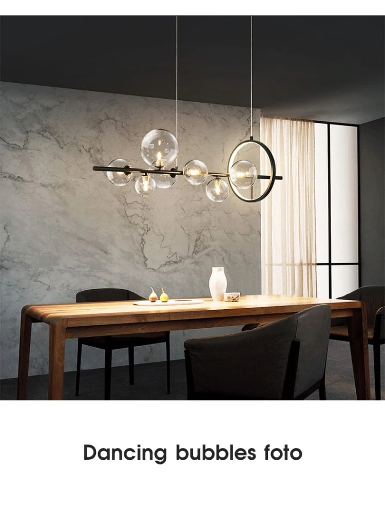 Nordic Postmodern Design LED Chandelier For Dining Room Kitchen Living Room Bedroom Ceiling Pendant Lamp Glass Ball G9 Light crystal chandelier