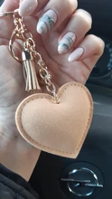 ZOSHI-Llavero borla cuero con forma de corazón, llavero con anilla para llaves, llavero de cristal de Metal, bolso con abalorio, colgante automático, regalo, precio al por mayor